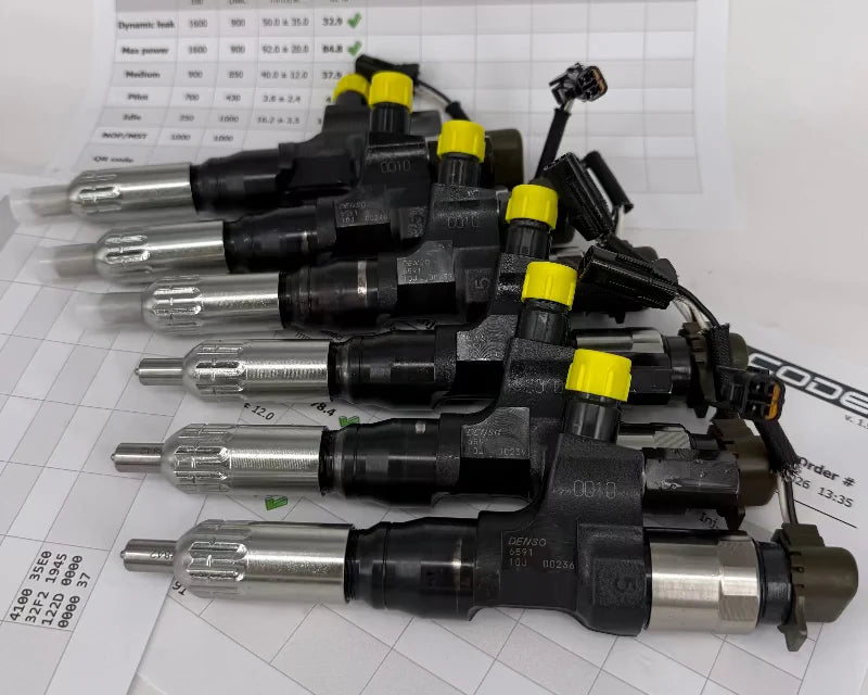 23670-E0010 DENSO injector REMAN SET x 6 pcs.