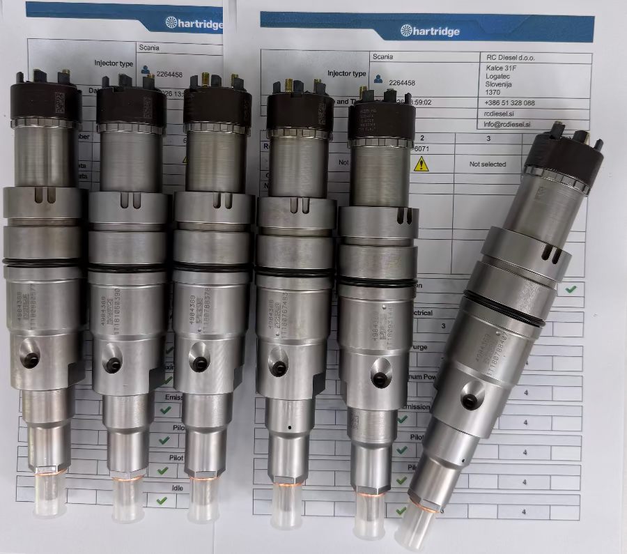 SCANIA XPI 2264458, 2438101, 570648 injector REMAN SET x 6 pcs. Order a reman injector or an injector repair 🔧 info@rcdiesel.eu/ +386 51328088.