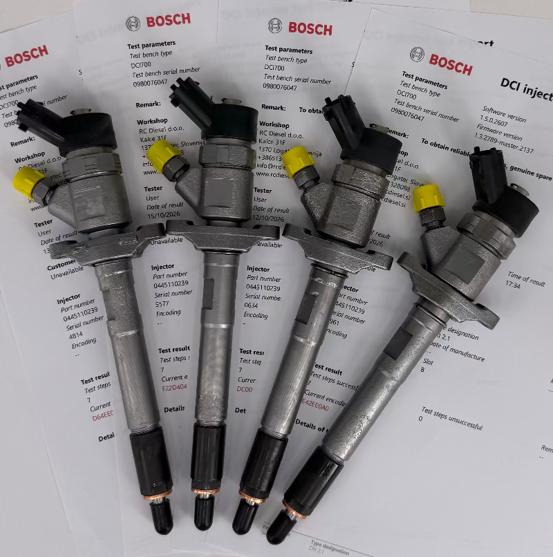 0445110239, 0986435122, 96596666, K9655606680, Y60513H50B, 1531069K00 BOSCH injector Reman SET x 4 pcs 🚙 Suzuki, Peugeot, Mazda, Fiat, Citroen. Order info@rcdiesel.eu/ +386 51 328088.