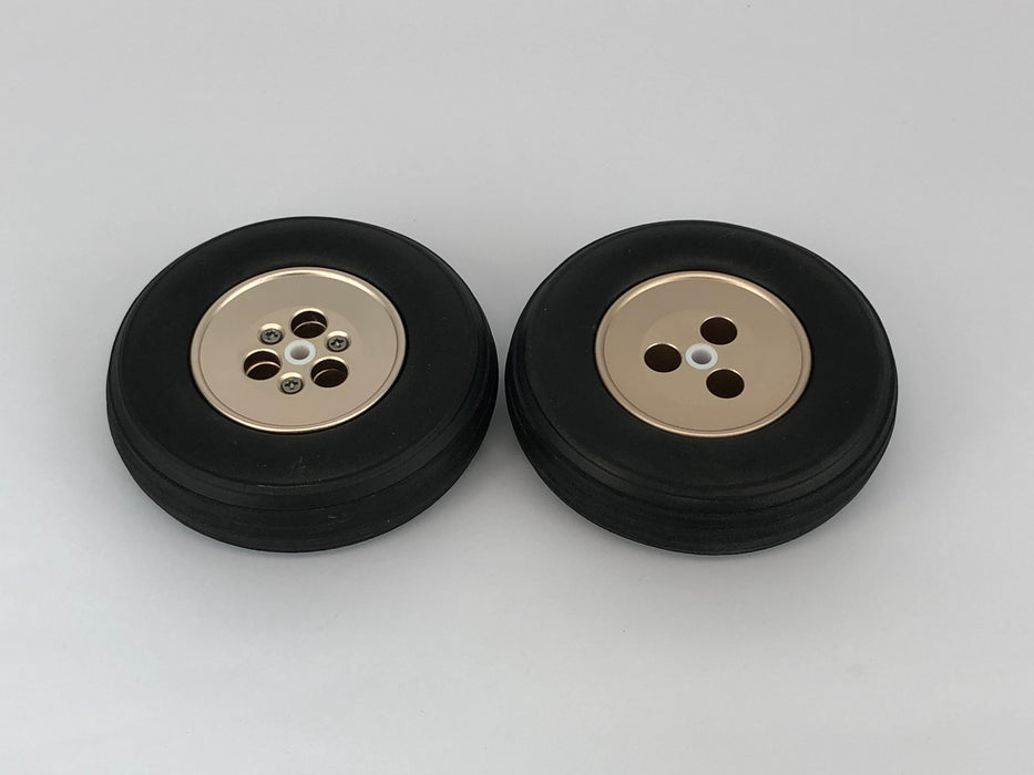 For 100-120CC main wheel set (2PCS)  Alloy hub  Wheel-Ø:100mm ( 4" )  Axle-Ø: 5mm and   Width: 30mm  Weight: 75 gr