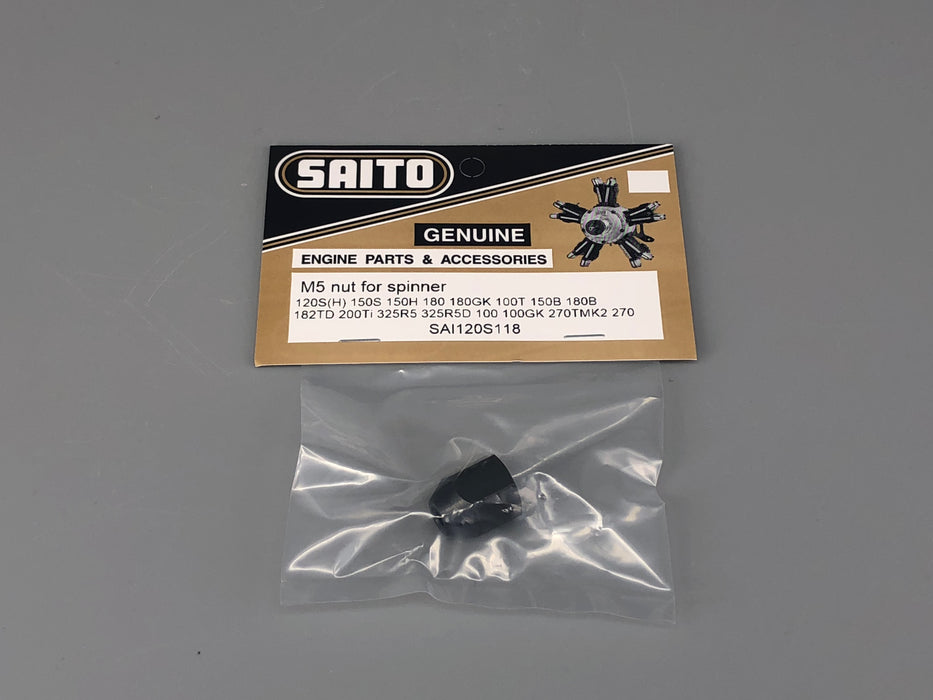 Saito Engines M5 Nut for Spinner: 100-220