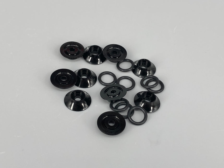 Black Cap Bolt Alloy Washers with O rings M3