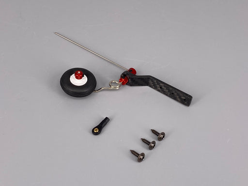 48-52" Aircraft Carbon Fiber Tail Wheel Assembly  With #5 x 14mm Self Tapping Wood Screws  31.75mm wheel