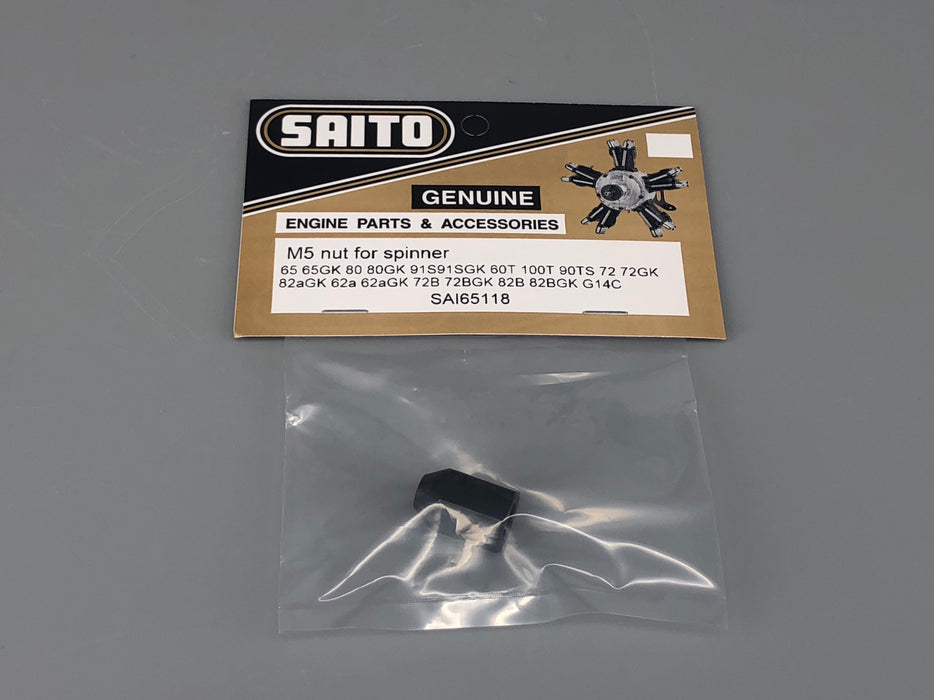 Saito Engines M5 Nut For Spinners: SAI65118